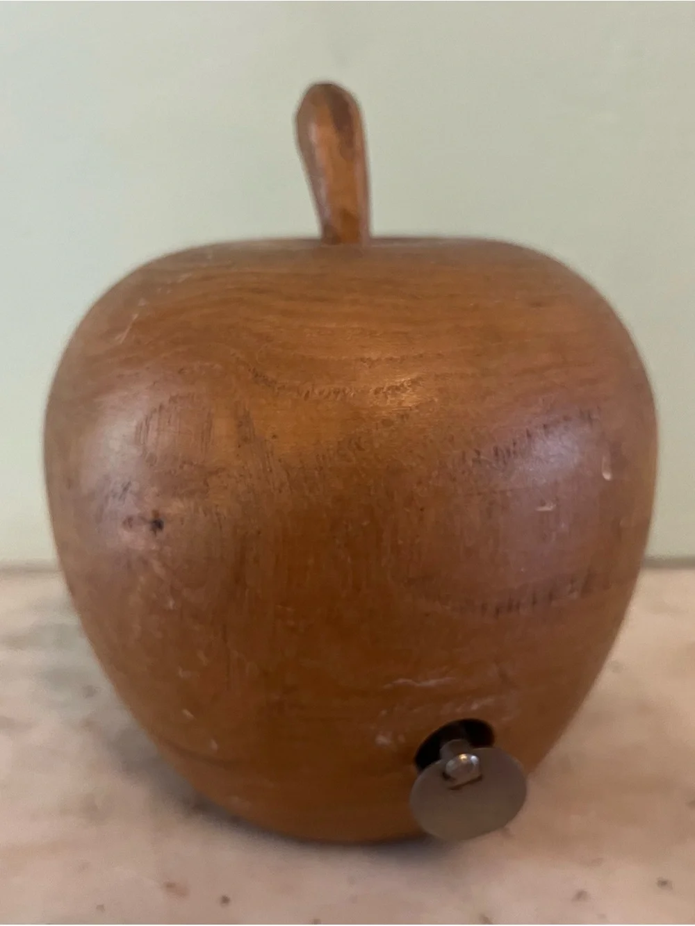 West Elm Musical Fruit Wooden Apple Wind Up